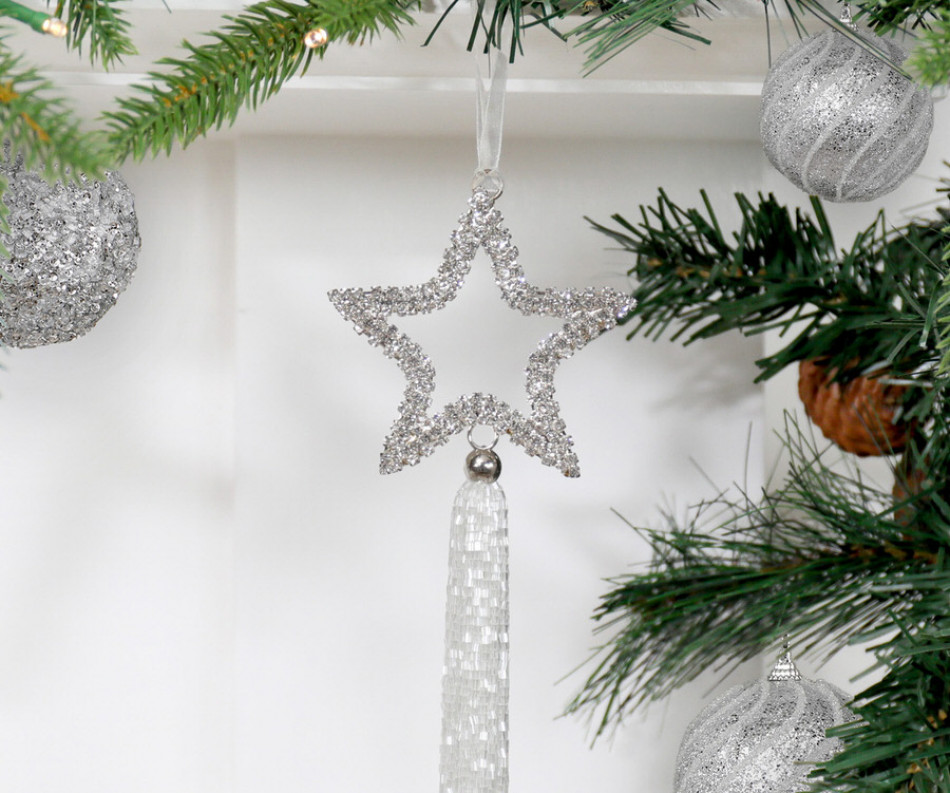 Diamante Star Christmas Tree Ornament