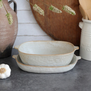 Deep Ashbury Ceramic Serving Dish, a tabletop piece for serving or decorative display