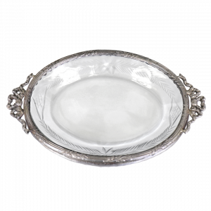 Colette Silver & Glass Trinket or Soap Dish
