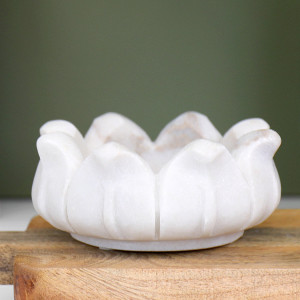 Lotus Flower Marble Dish, indoor occasional table