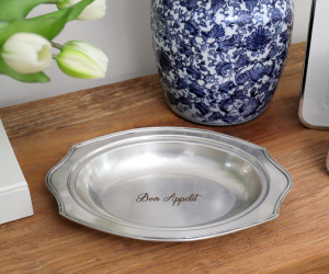 Silver 'Bon Appetit' Trinket Dish