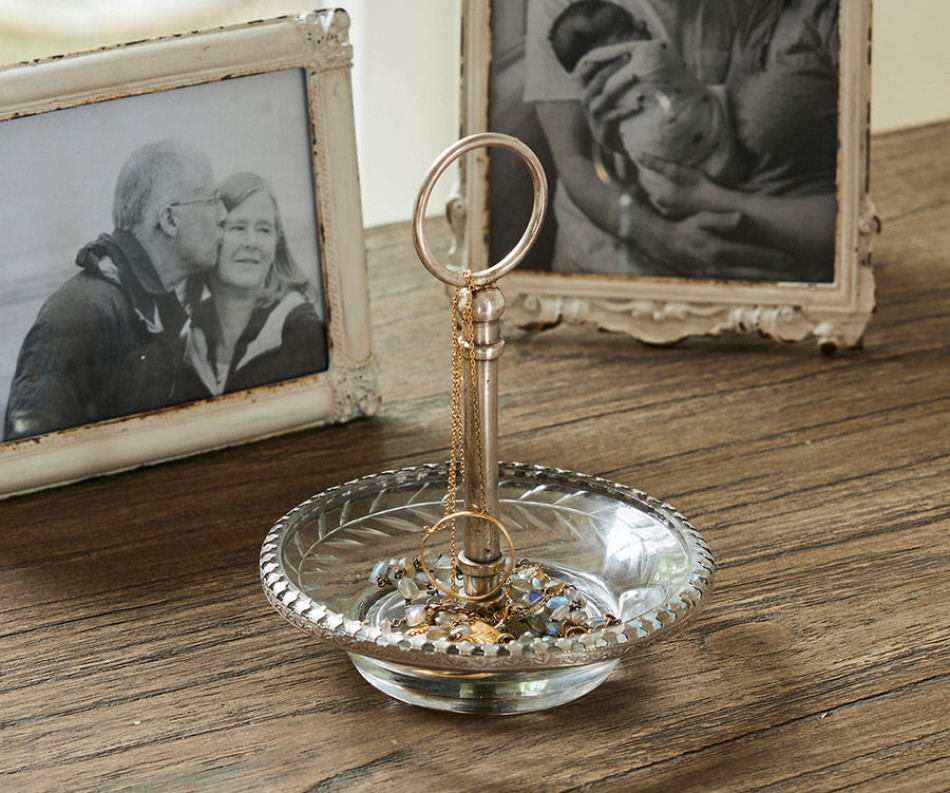 Colette Silver & Glass Ring Dish