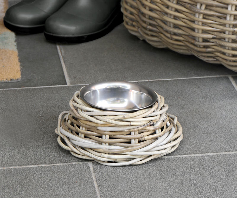 Boston Rattan Dog Bowl - Small