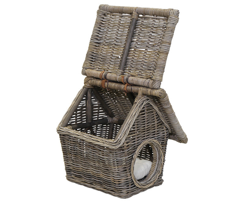 Rattan Snoopy House Pet Bed - Small