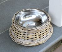 Boston Rattan Dog Bowl - Large