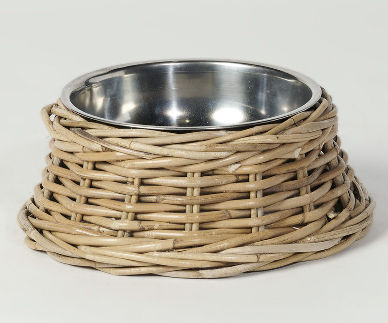 Boston Rattan Dog Bowl - Large