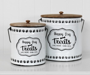 Large Happy Dog Storage Tin