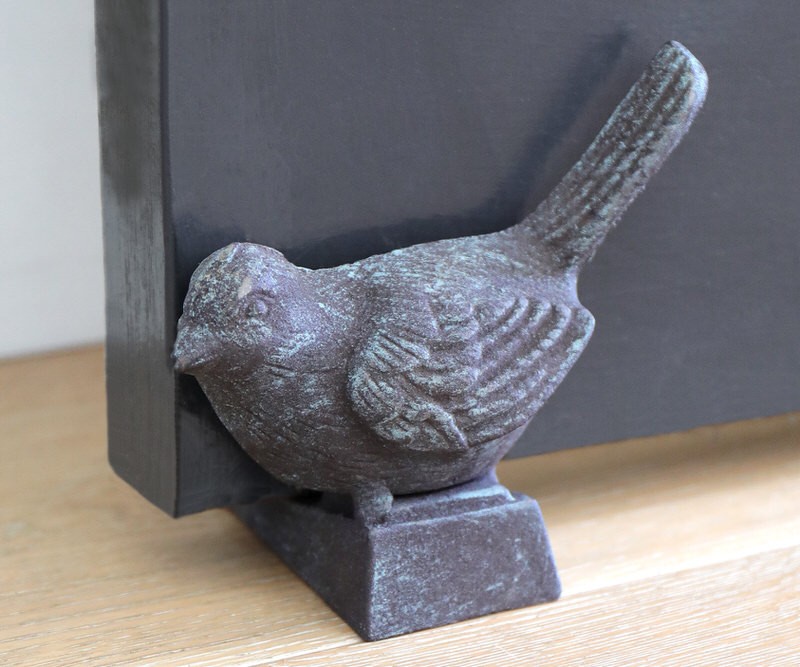 Perching Sparrow Door Wedge - Cast Iron Door Stop