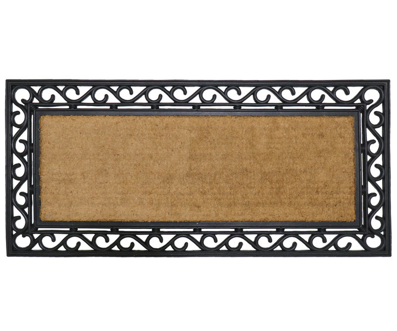 XL Ivy Rubber Scroll Border Doormat 120x55cm