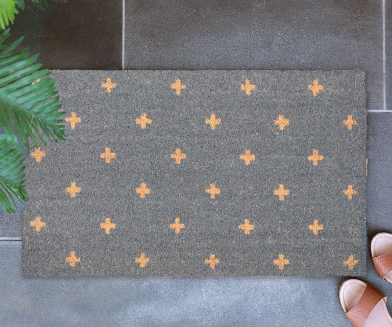 Slate Cross Vinyl Backed Doormat Doormats large and small for a