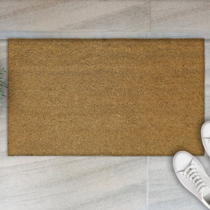 Bond Plain Coir Doormat - 75x45cm, presented as a decorative entrance mat for the front doorway