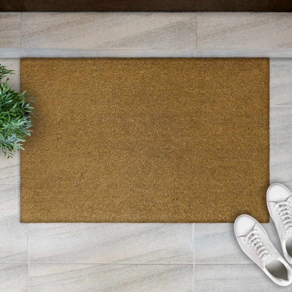 Large Bond Plain Coir Doormat - 90x60cm