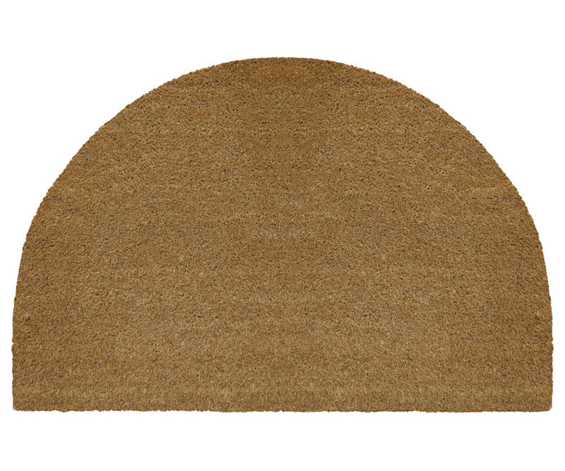 Bond Half Round Plain Coir Doormat 90x60cm