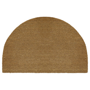 Bond Half Round Plain Coir Doormat 90x60cm, an entrance mat designed for a doorway
