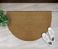 Bond Half Round Plain Coir Doormat 90x60cm