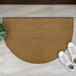 Bond Half Round Plain Coir Doormat 90x60cm
