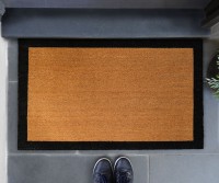 Carlton Regular Black Border Doormat - 70x45cm - Vinyl Backed