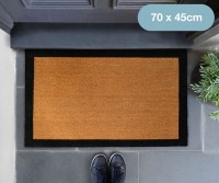 Carlton Regular Black Border Doormat - 70x45cm - Vinyl Backed