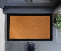 Harford Regular Black Border 100% Coir Doormat - 75x45cm