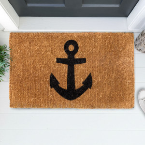 Anchor Doormat - Natural, an entrance mat designed for a doorway
