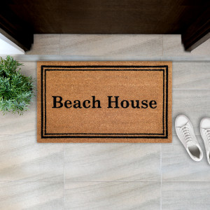 Beach House Doormat 75x45cm, presented as a decorative entrance mat for the front doorway