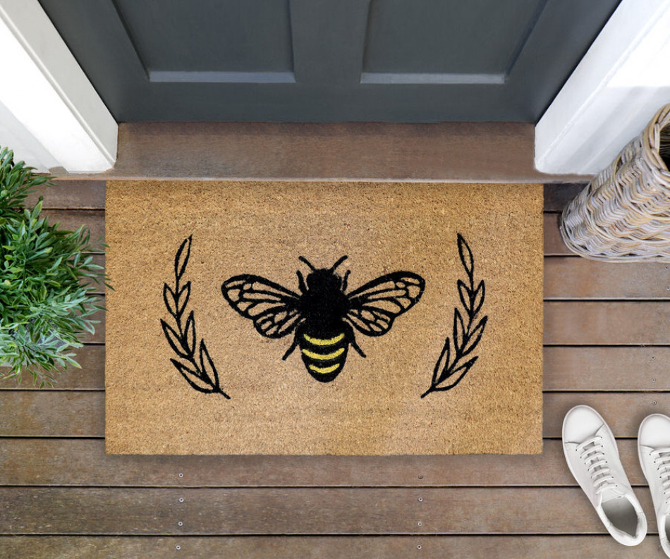 Honeybee Laurel Doormat 80x50cm