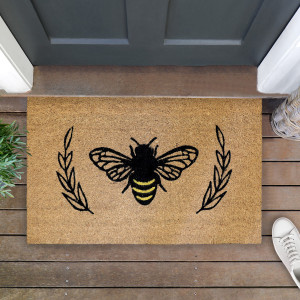 Honeybee Laurel Doormat 80x50cm
