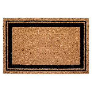 Regular Elliott Black Border Door Mat 75x45cm, an entrance mat designed for a doorway