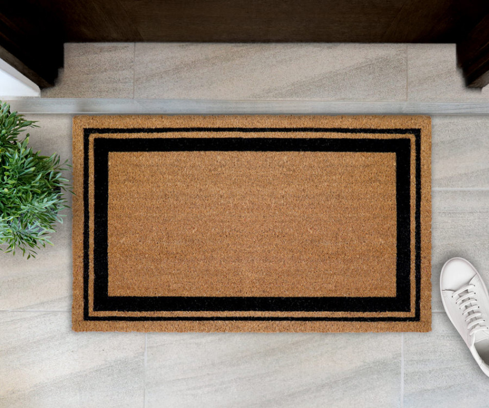 Regular Elliott Black Border Door Mat 75x45cm
