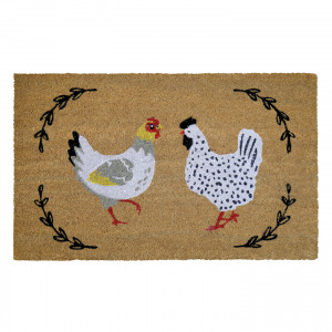 Tilbury Farm Chickens Doormat 80x50cm, an entrance mat designed for a doorway