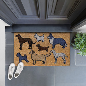 Dog Park Regular Doormat - 75x45cm, presented as a decorative entrance mat for the front doorway
