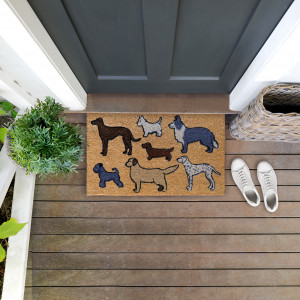 Dog Park Regular Doormat - 75x45cm, designed to protect the floor while adding detail to an entryway