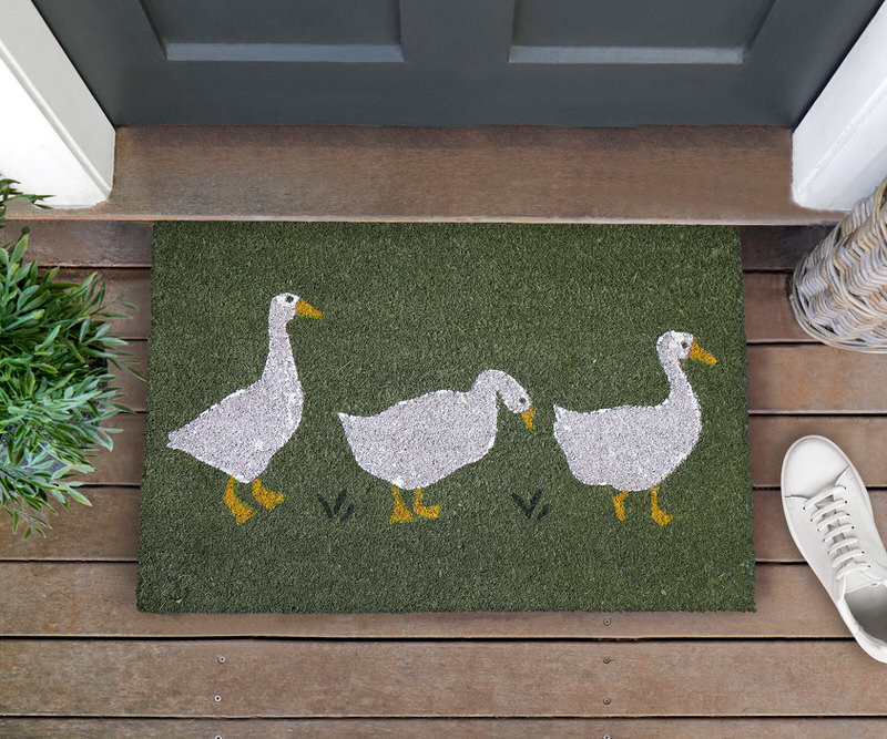 Greenstead White Ducks Doormat 60x40cm