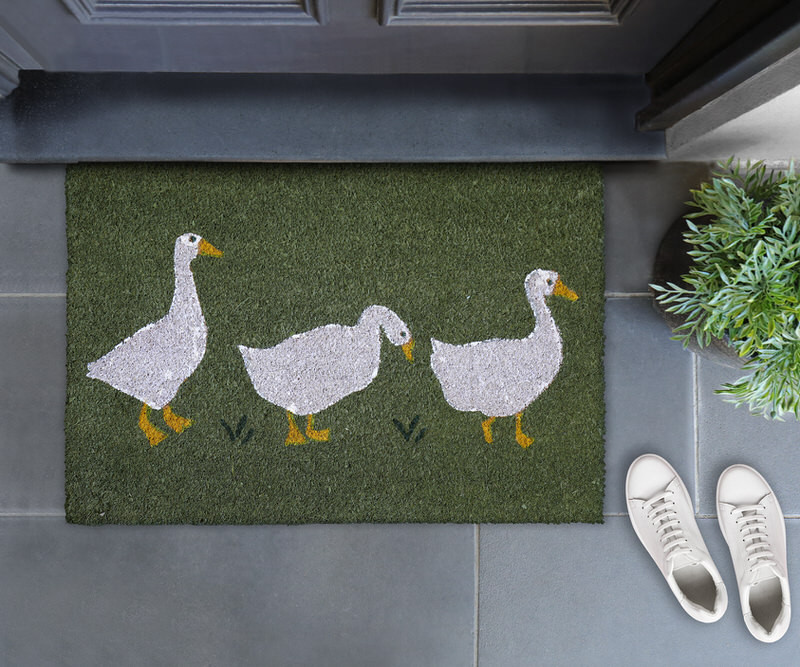Greenstead White Ducks Doormat 60x40cm