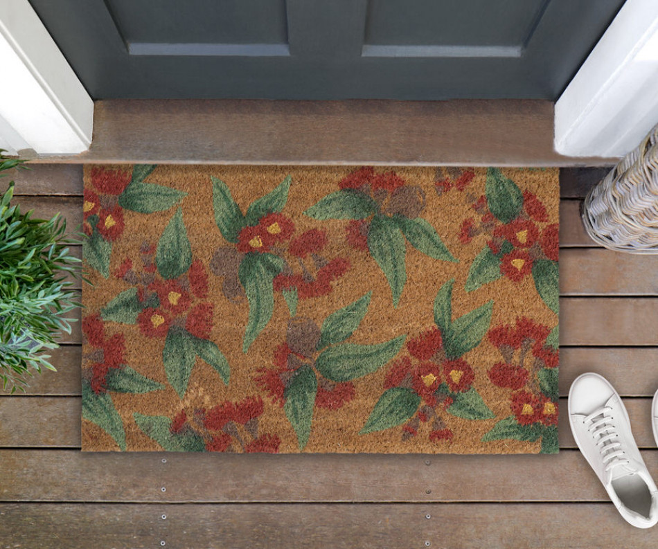 Natalie Red Eucalyptus Doormat 45x75cm