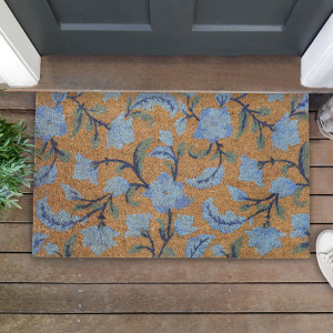 Blue Meadow Doormat 75x45cm, presented as a decorative entrance mat for the front doorway