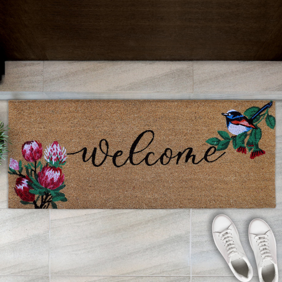 Blossom Fairy Wren Long Doormat 45x110cm