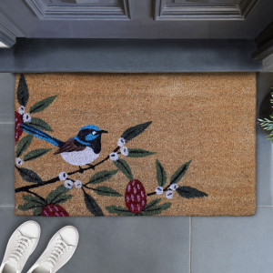Bush Blossom Fairy Wren Doormat 45x75cm