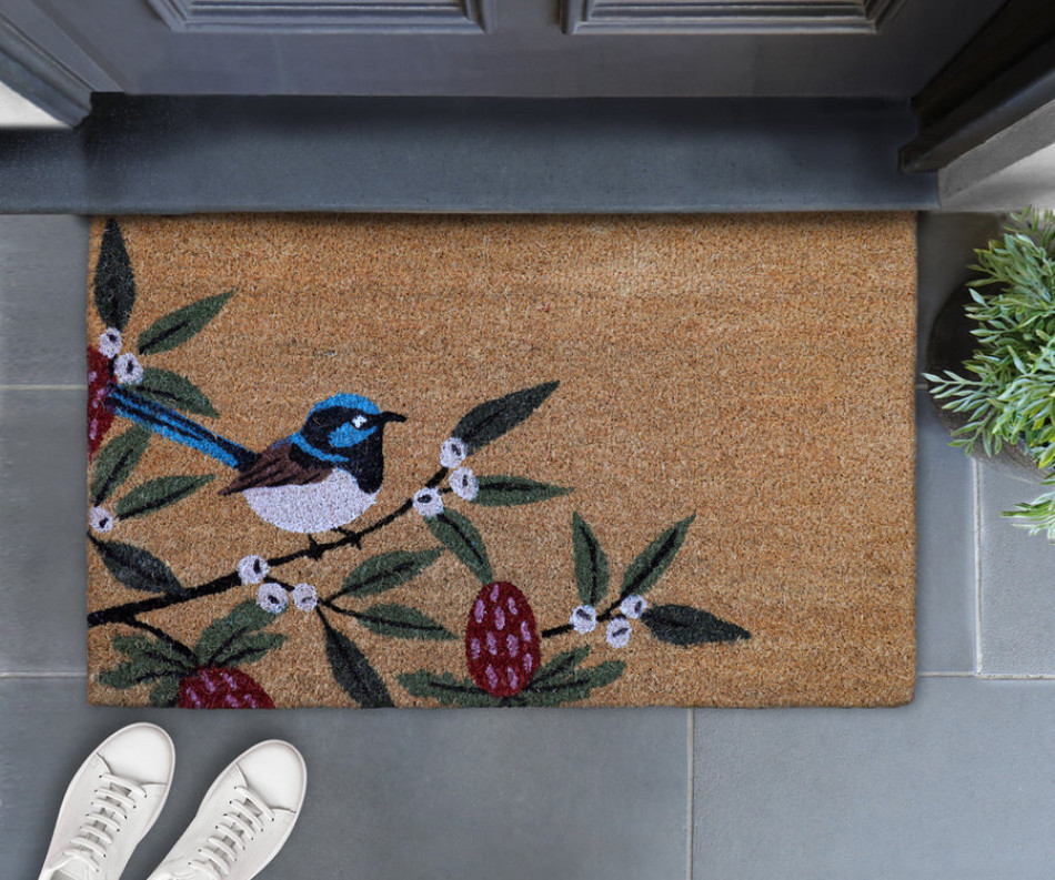 Bush Blossom Fairy Wren Doormat 45x75cm