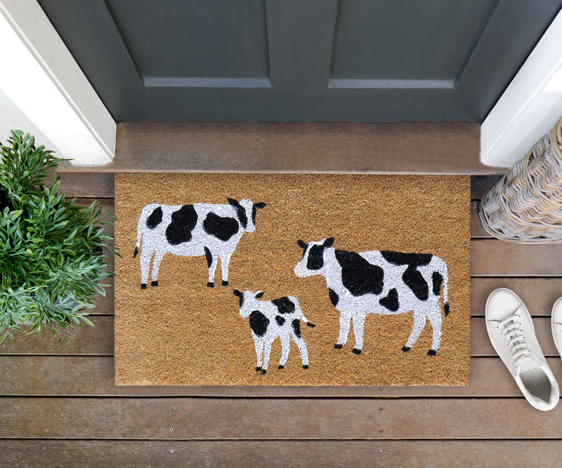 Hereford Cows Doormat - 75x45cm