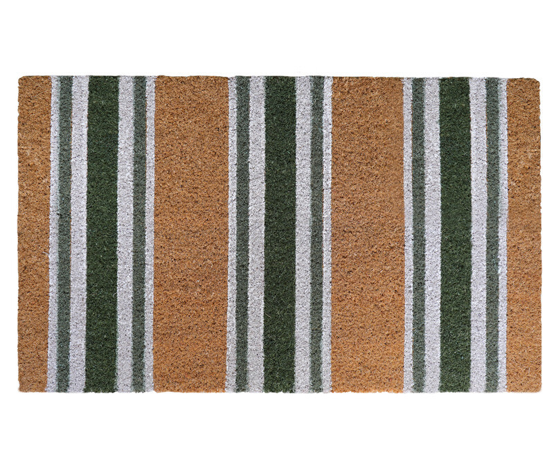 Chatham Green Stripe Doormat - 75x45cm