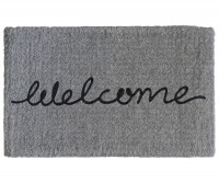 Grey Welcome Doormat Regular 100% Coir Doormat