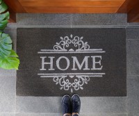 Giant Classic Grey Home Doormat - Vinyl Backed - 120x75cm