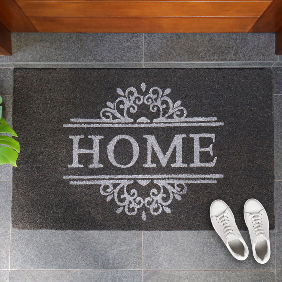Giant Classic Grey Home Doormat - Vinyl Backed - 120x75cm