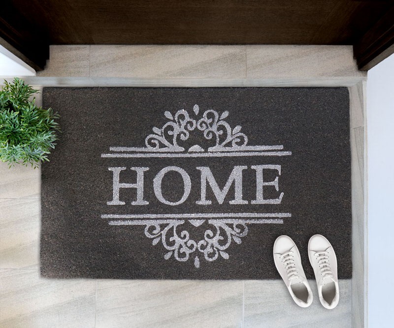 Giant Classic Grey Home Doormat - Vinyl Backed - 120x75cm