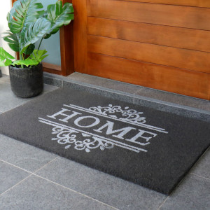 Giant Classic Grey Home Doormat - Vinyl Backed - 120x75cm, an entrance mat designed for a doorway