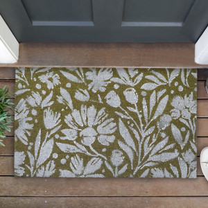 Haynes Green Flora Doormat 75x45cm, designed to protect the floor while adding detail to an entryway
