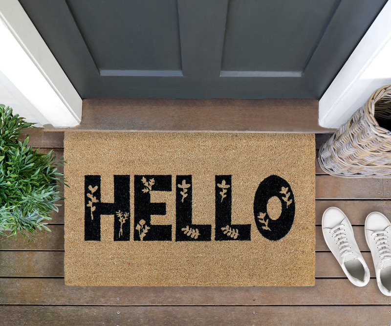 Hedgerow Hello Doormat 80x50cm