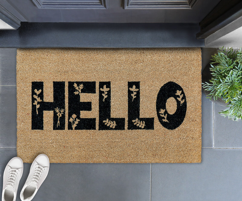 Hedgerow Hello Doormat 80x50cm