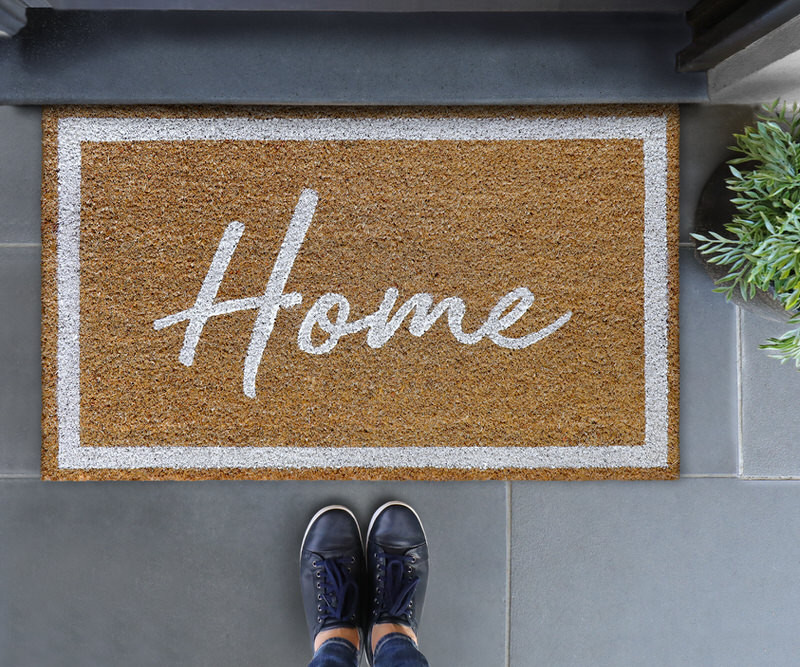 White Home Doormat - 75x45cm